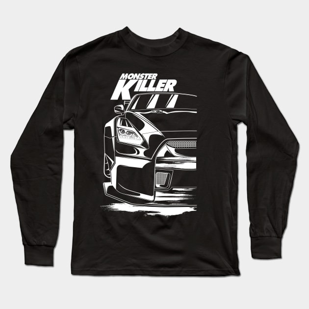 GTR 35 Monster Killer BW Long Sleeve T-Shirt by aredie19